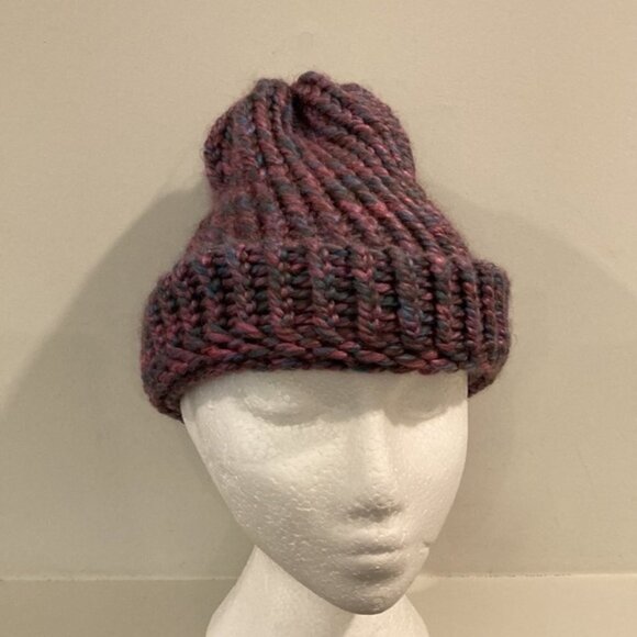 HANDMADE Purple soft loose knit cap hat beanie​​ - Picture 3 of 9
